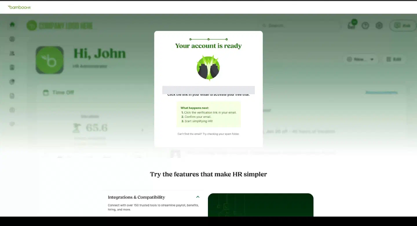 Start a BambooHR account