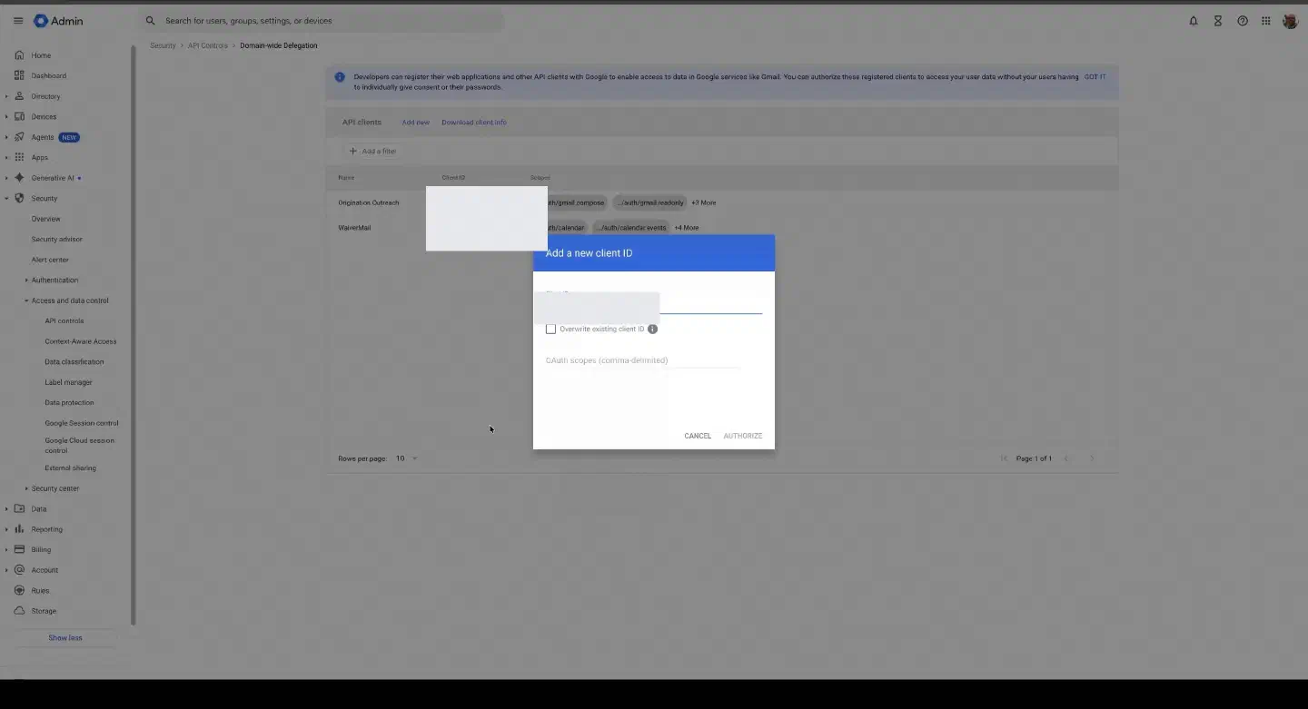 Enter the WorkMind Client ID
