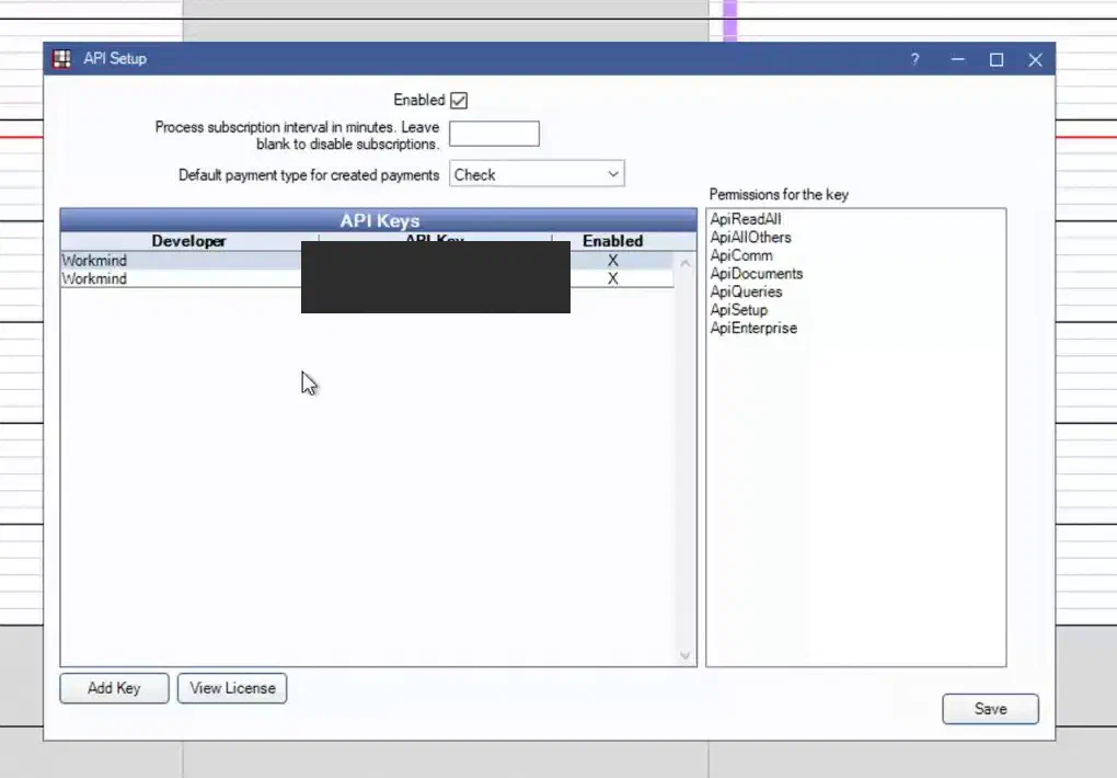 Save the Open Dental API configuration
