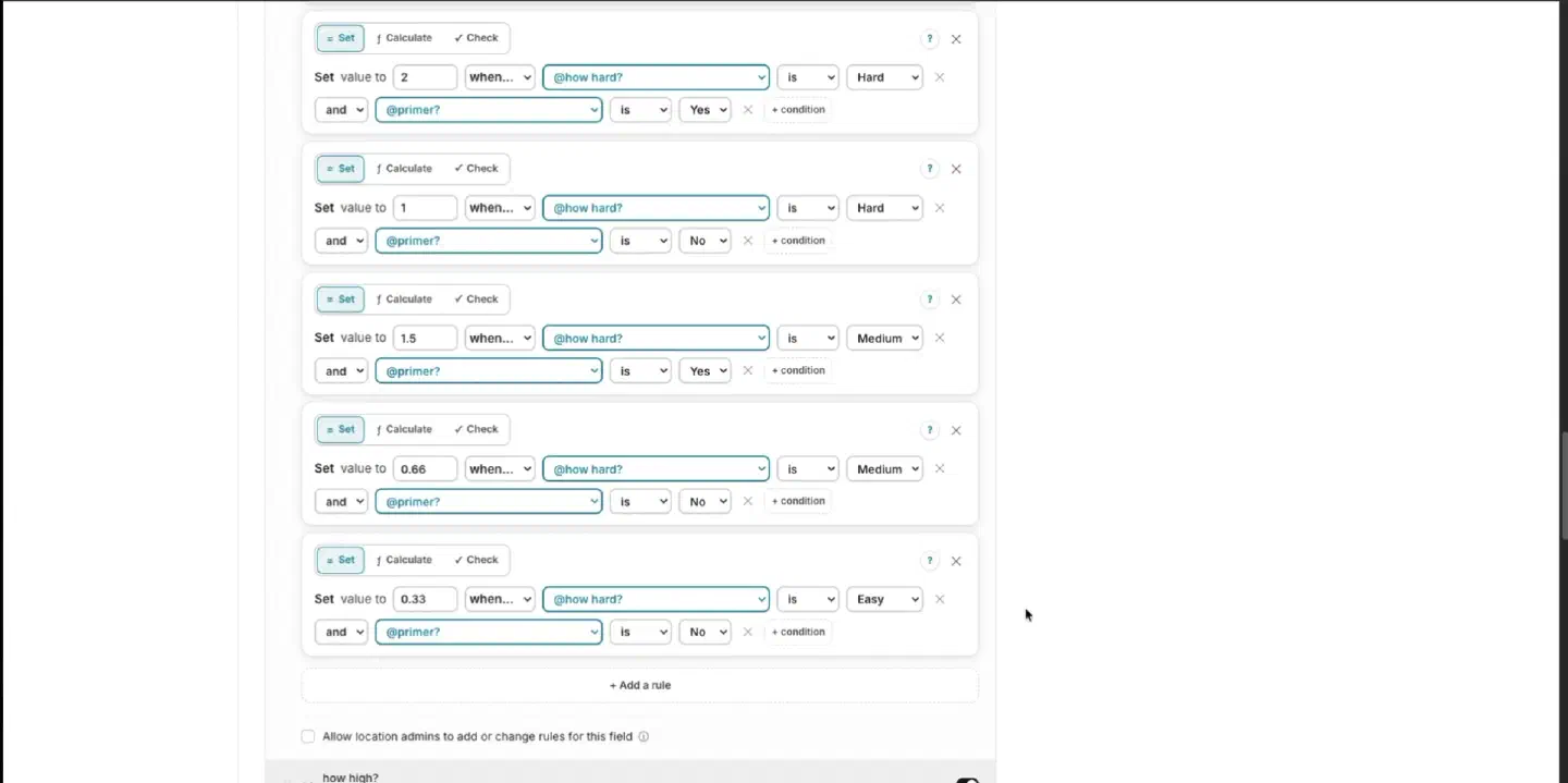 Review the complete condition list