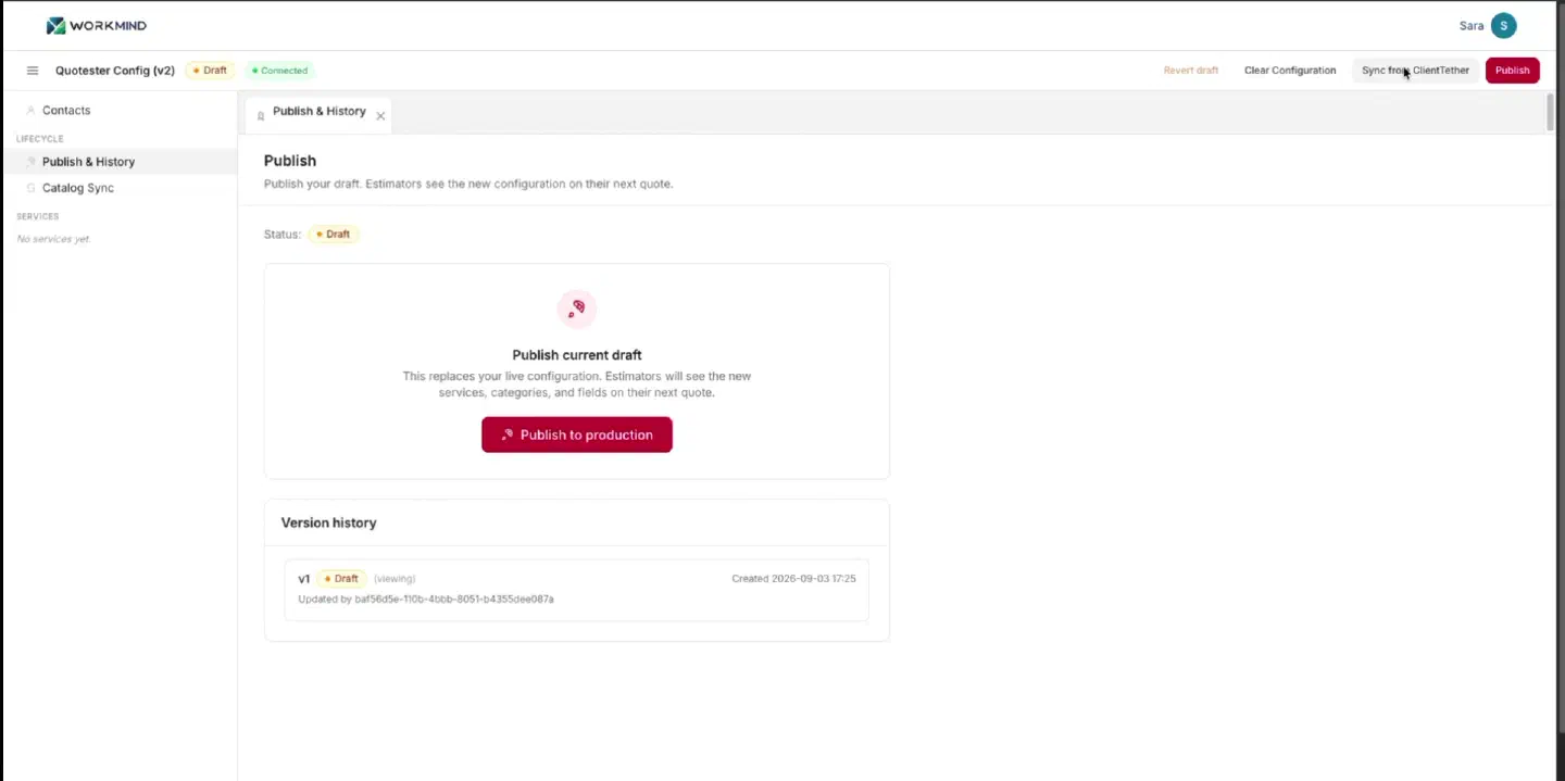 Sync from ClientTether