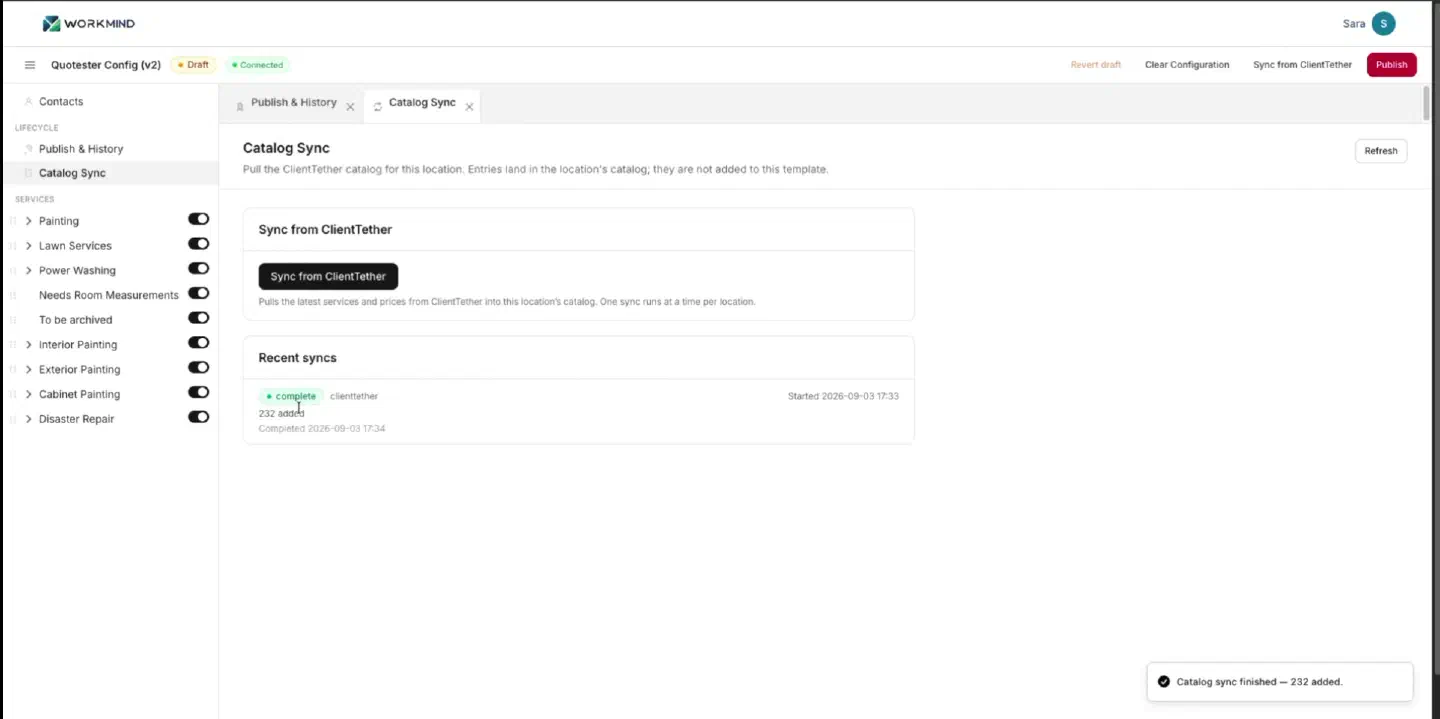 Running update and sync results