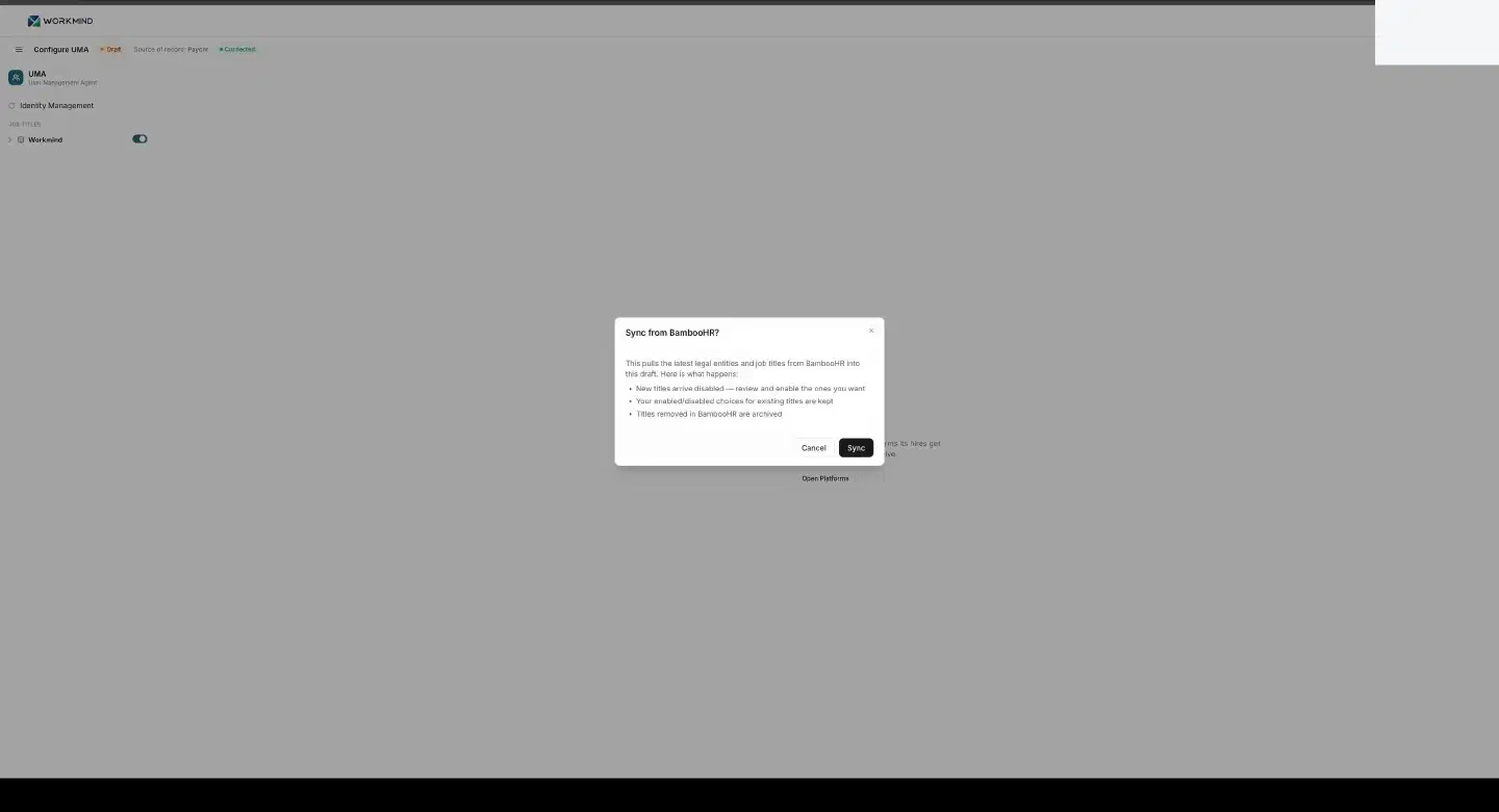 Sync BambooHR data into UMA